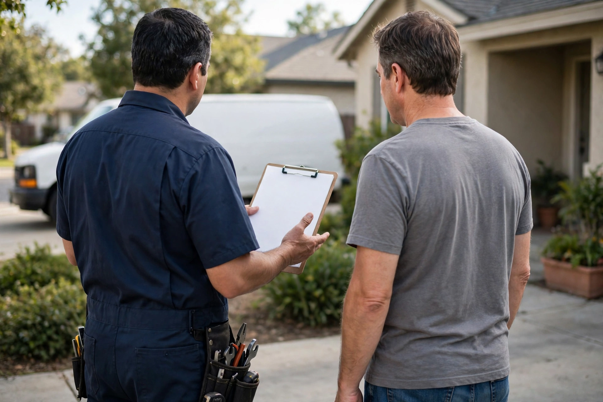 Furnace technician inspecting a home heating system in Elsmere, Delaware
